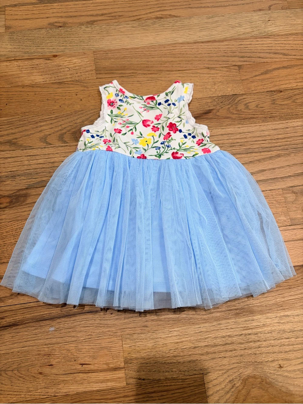 Little Me baby girl floral dress with tulle tutu skirt